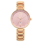Fastrack, Women's  Watch Analog, Pink Dial & Rose Gold Stainless Steel Band, 6216WM01